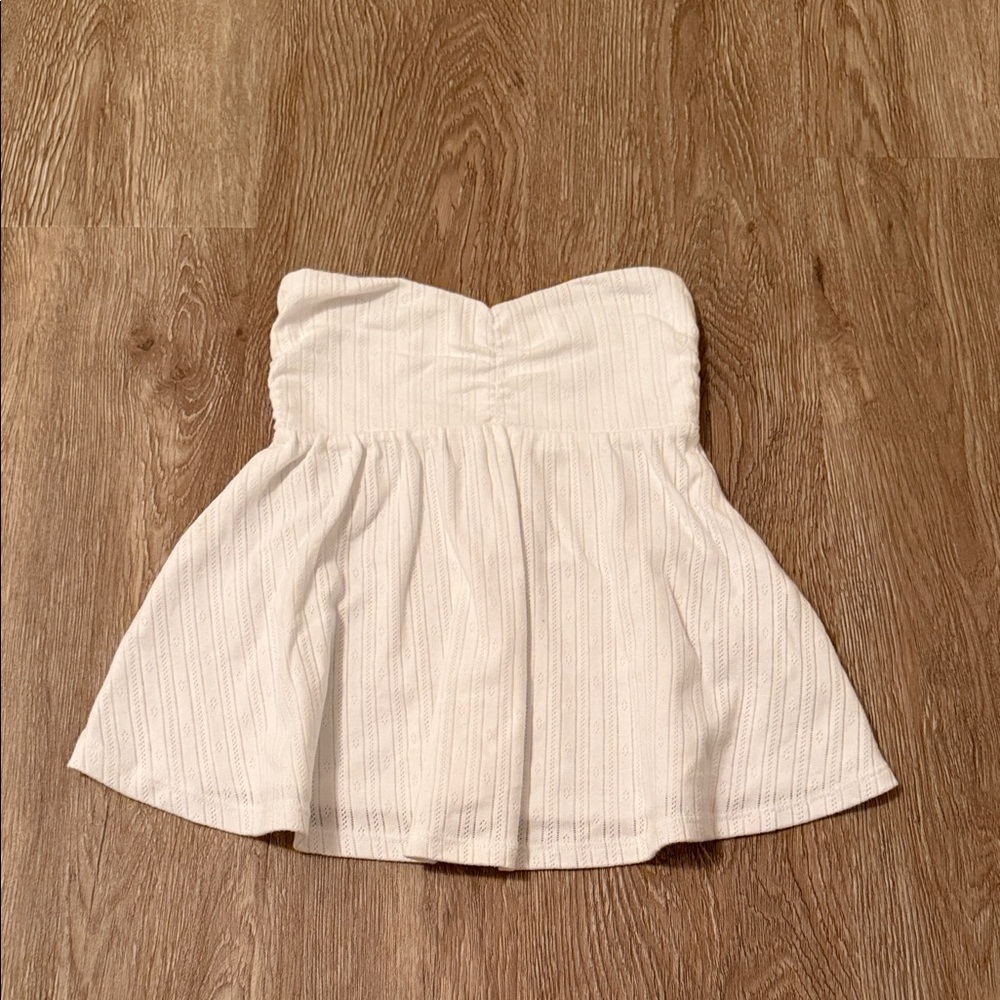 Hollister White Eyelet Tube Top